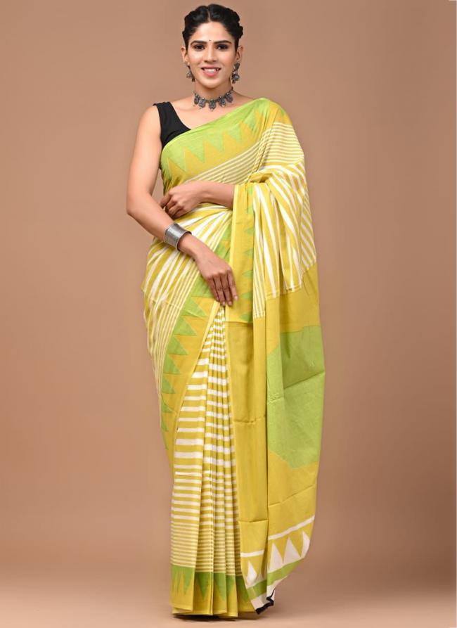 Cotton Multi Colour Casual Wear Printed Saree